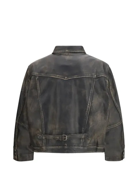 FOUND distressed leather jacket