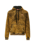 Diesel acid-wash logo-patch hoodie