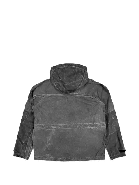 Stone Island Q100035 uneven pigment dyed nylon smerigliato + nylon canvas jacket