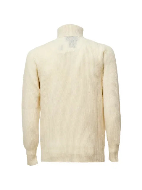 AMARANTO  ribbed half-zip sweater