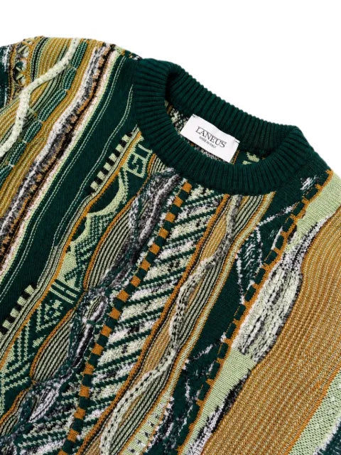 Laneus patterned jacquard-knit sweater