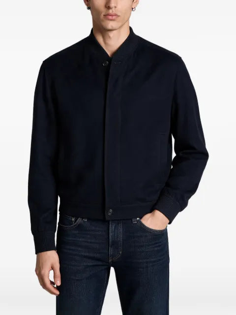 Zegna navy blue Oasi Cashmere Elements bomber