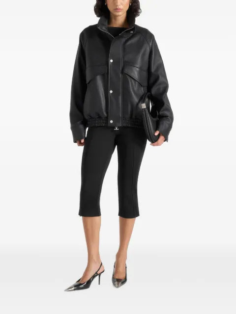 Manière De Voir leather bomber jacket