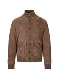 Stewart button-up suede jacket