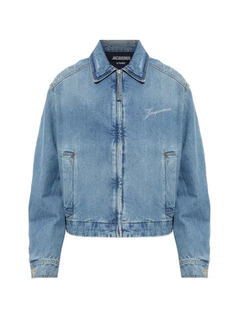 Jacquemus The de-Nîmes Canevas zip-up denim jacket