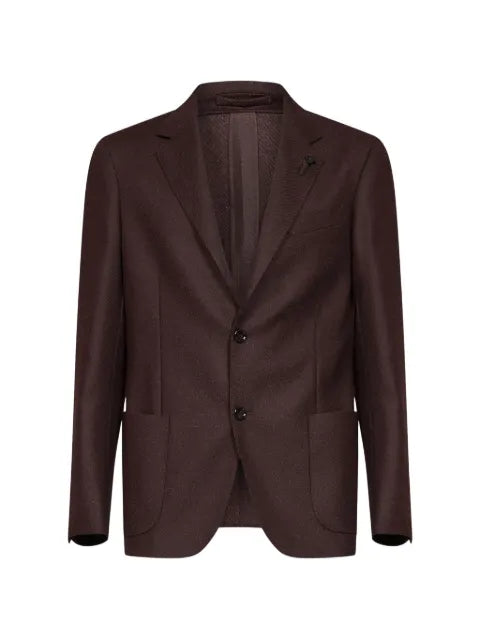 Lardini single-breasted wool-blend blazer