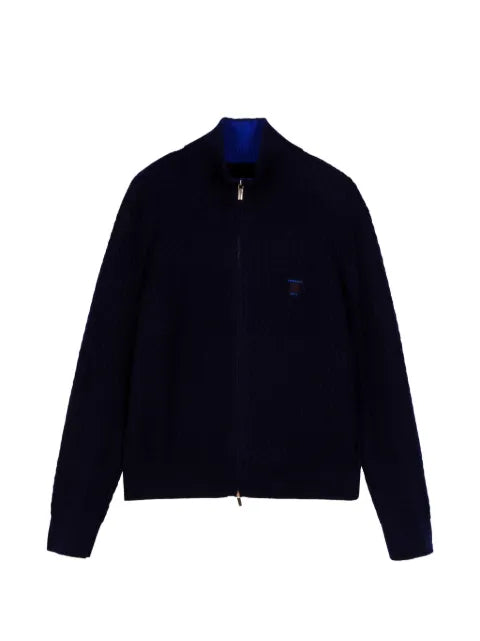 CROQUIS cable-knit zip-up cardigan