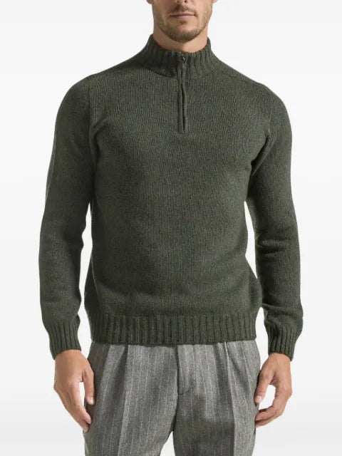 Seventy ribbed-knit quarter-zip sweater