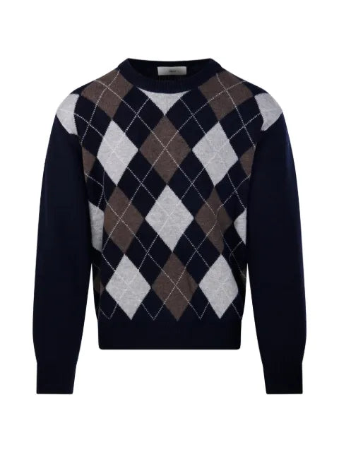 DUNST argyle-knit sweater