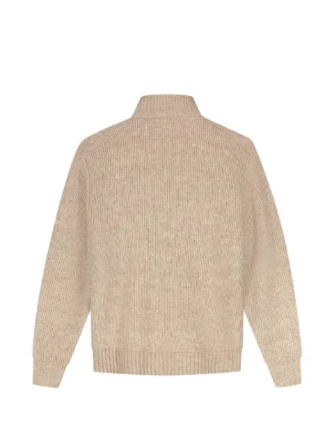 OLAF ribbed-knit quarter-zip sweater