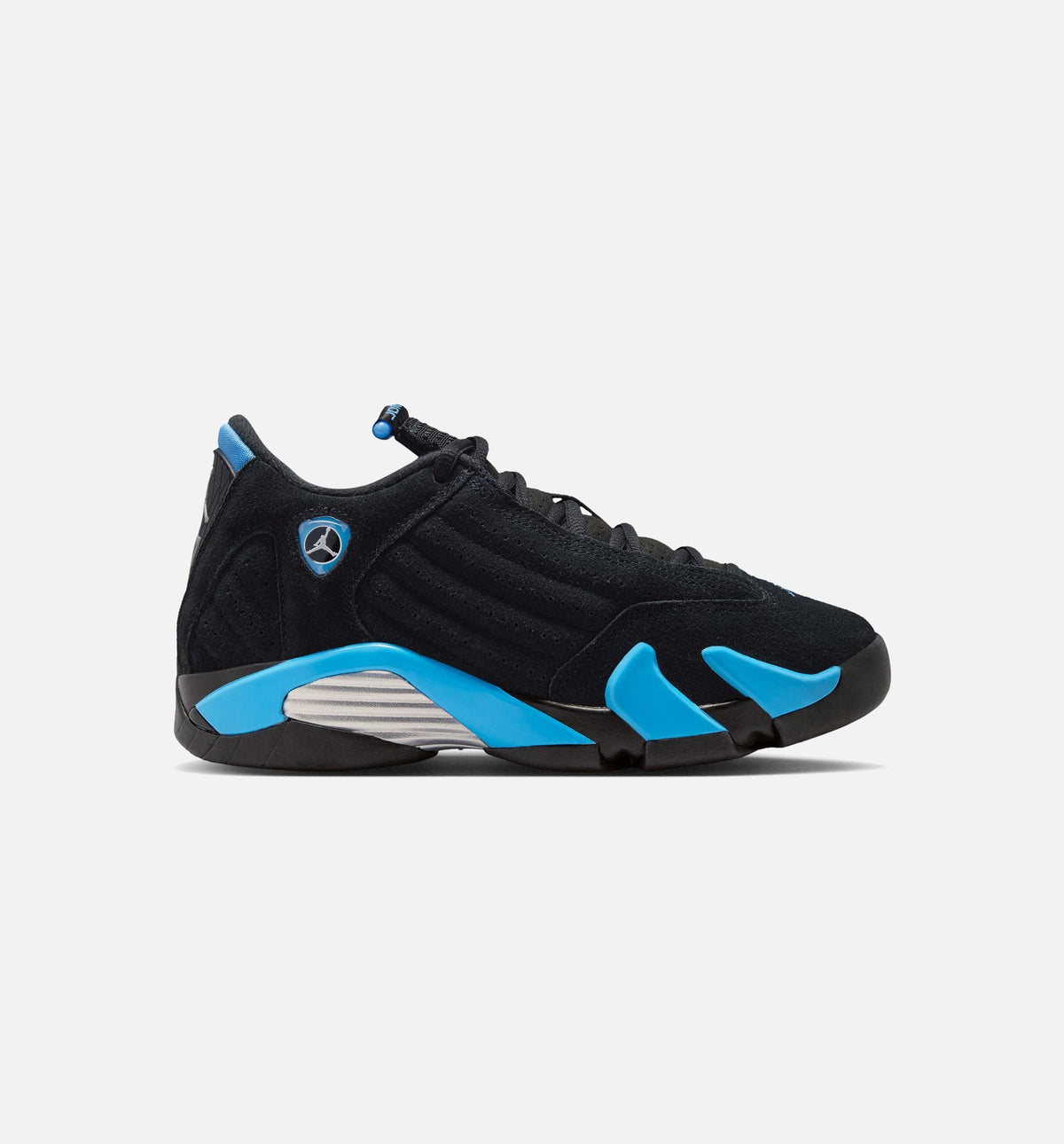Air Jordan 14 Retro Black and University Blue | Grade School Lifestyle Shoe | Black/White/University Blue