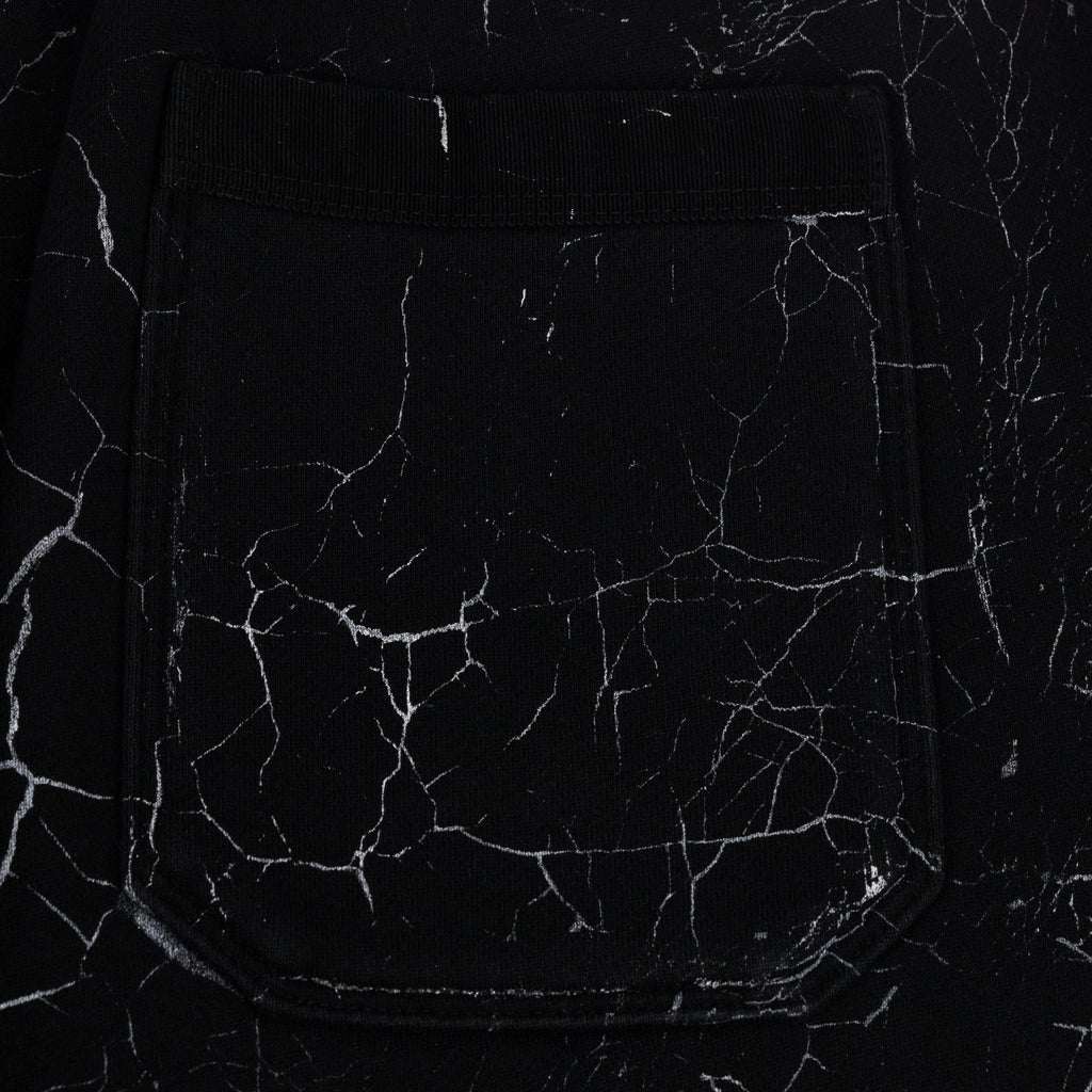 Black Cracked Dye Logo Sweatpants