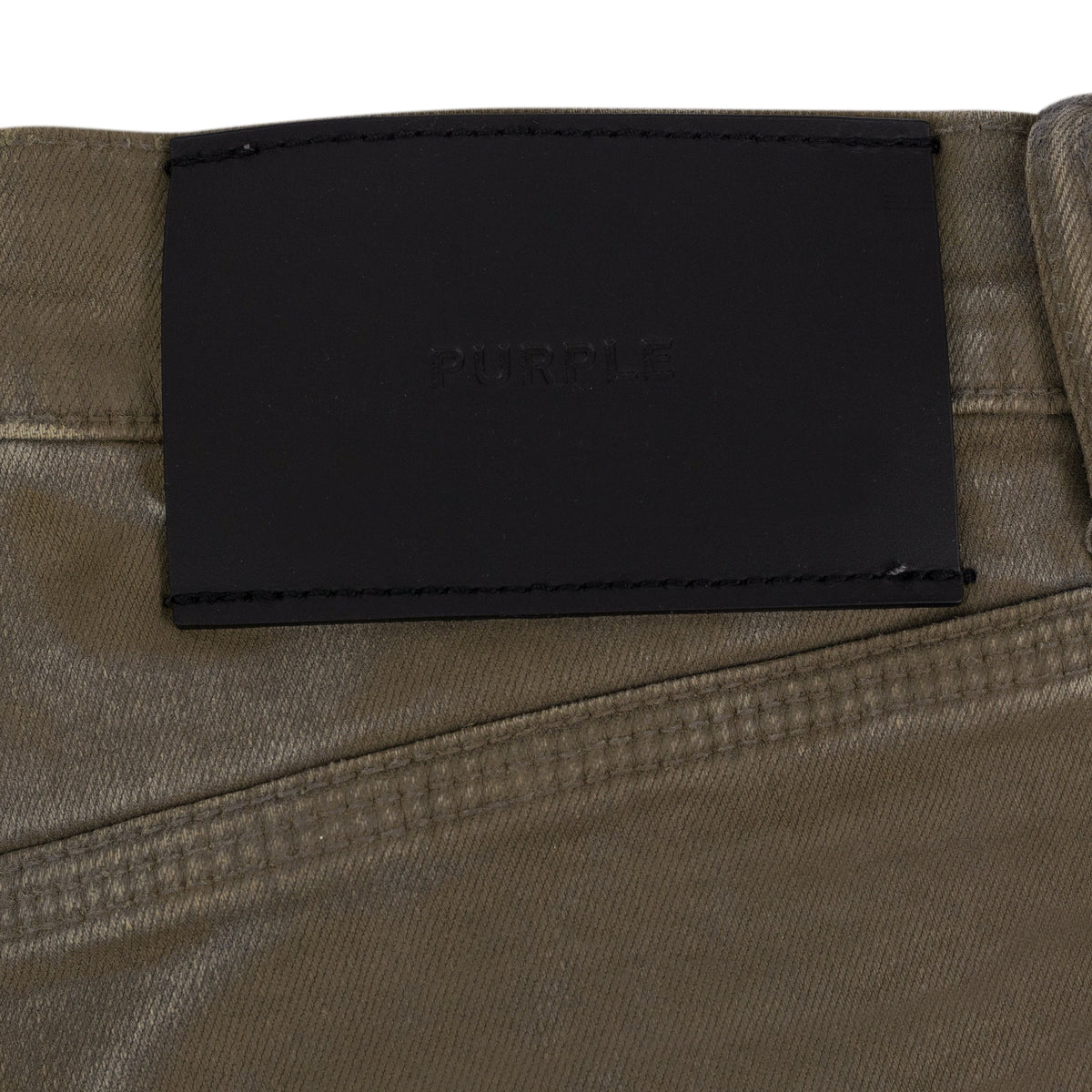 Tan Fracture Coated Jeans