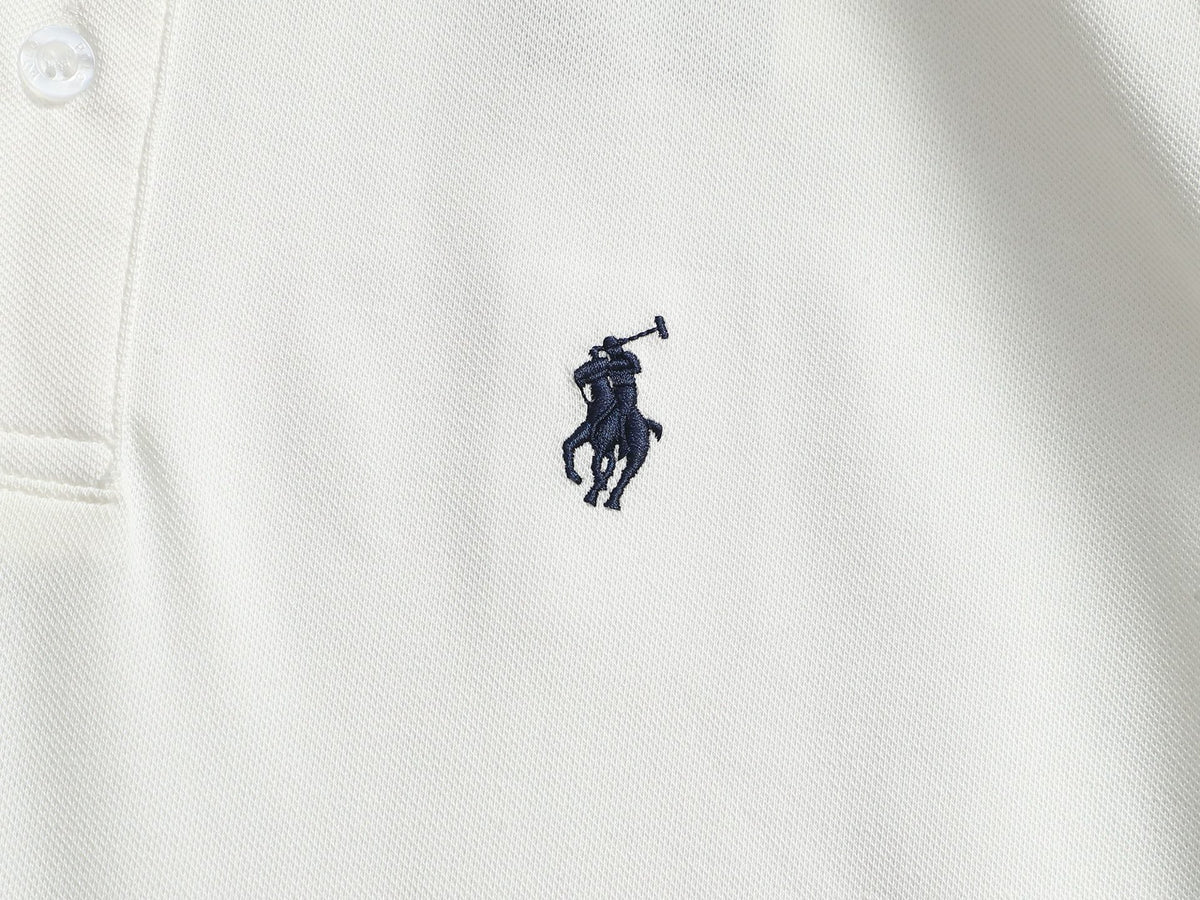 Ralph Lauren Men's White Short‑Sleeve Classic Polo Shirt With Embroidered Pony Logo