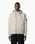 Stone Island Brushed Cotton Zip Hoodie - Black