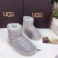 Kids Chanel-Style Snow Boots — Chic Grey | New Arrival | In Stock