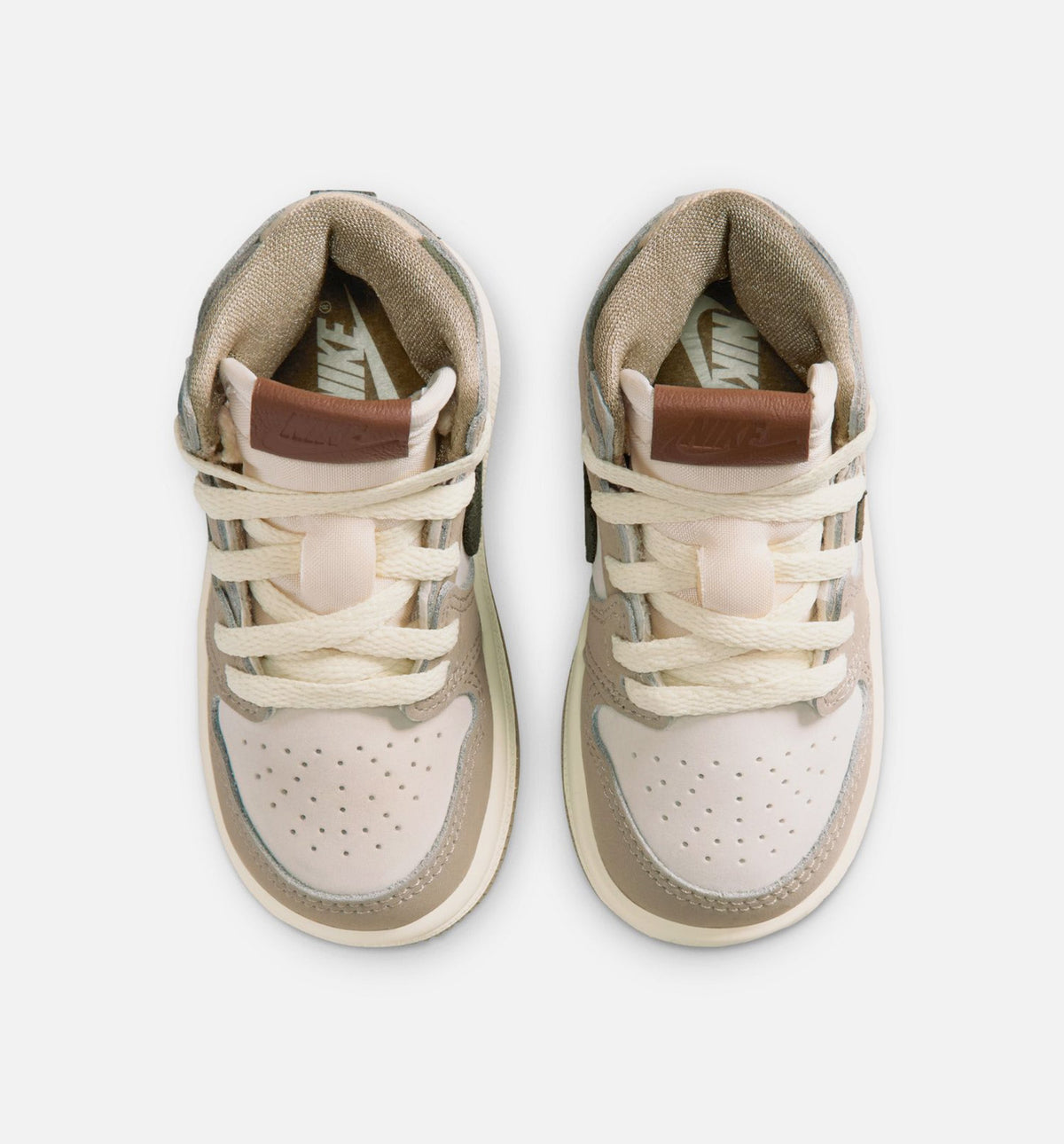 Air Jordan 1 Retro High OG Infant & Toddler Lifestyle Shoes - Khaki/Sail/Coconut Milk/Cargo Khaki