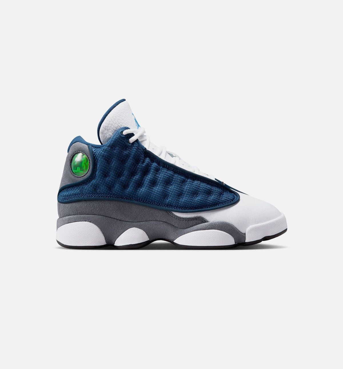Air Jordan 13 Retro Navy and Flint Grey Big Kids' Sneakers - Navy/University Blue/Flint Grey/White