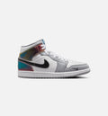 Air Jordan 1 Mid SE Men's Lifestyle Shoe – Black / White / Wolf Grey