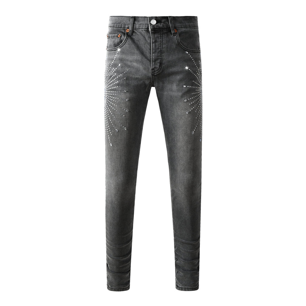 Purple Brand Crystal Diamond Jeans #9123