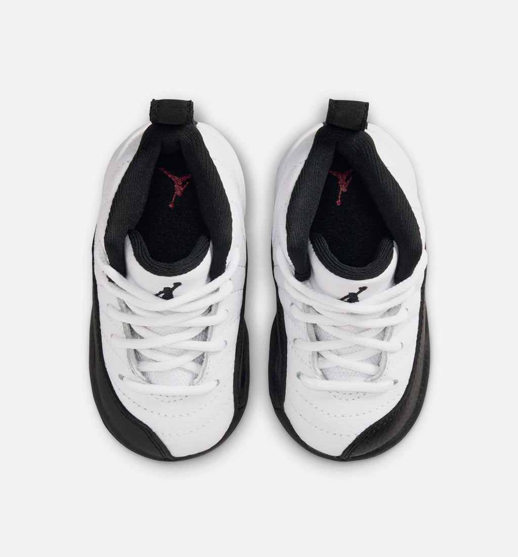 Air Jordan 12 Retro Taxi Infant/Toddler Lifestyle Shoe - White/Black/Taxi