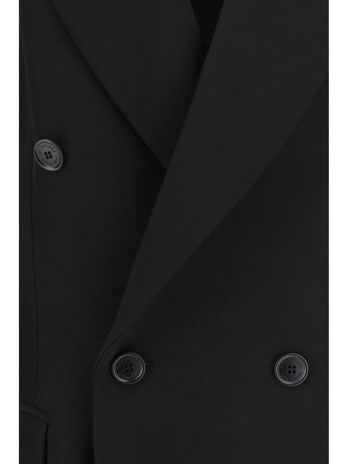 Balenciaga Wool Blazer Jacket Black Women