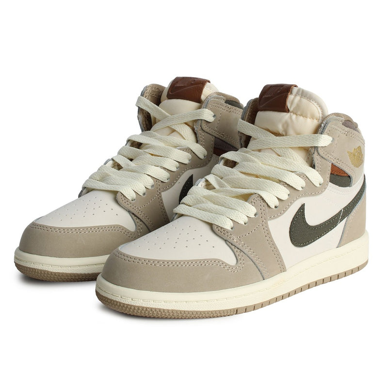Little Kid's Jordan 1 Retro High OG Khaki/Cargo Khaki-Sail (FD2597 201)