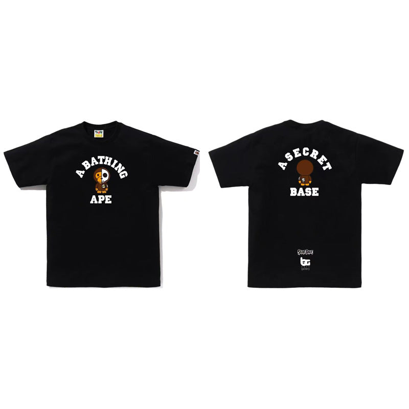 BAPE Ape Head & Shark Graphic Tee Loose Unisex Streetwear T-Shirt