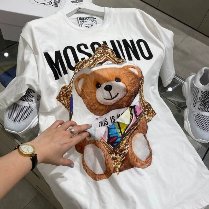 Moschino T-shirt Bear T-shirt Plus Size Couple
