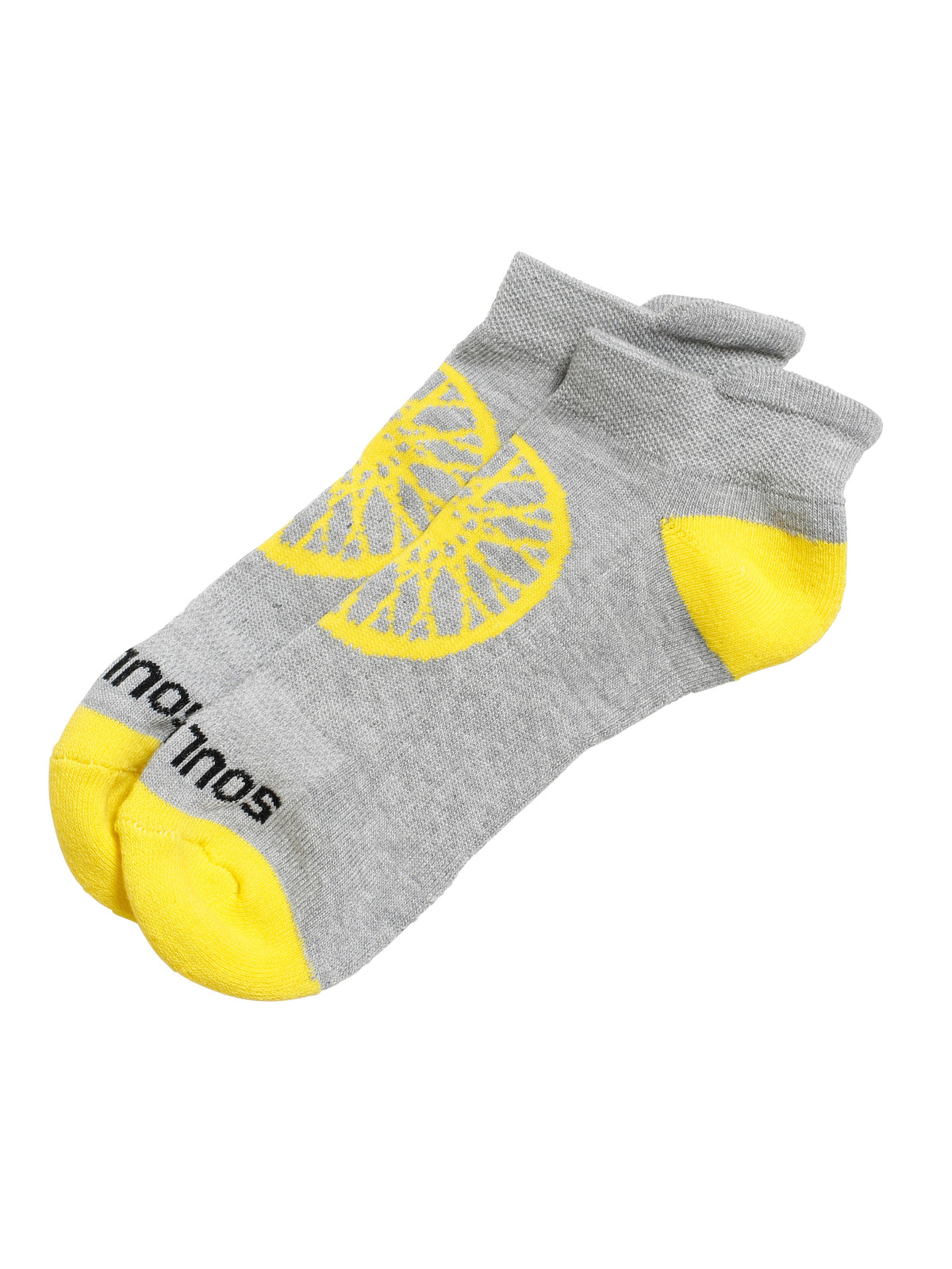 GREY/YELLOW ANKLE SOCK