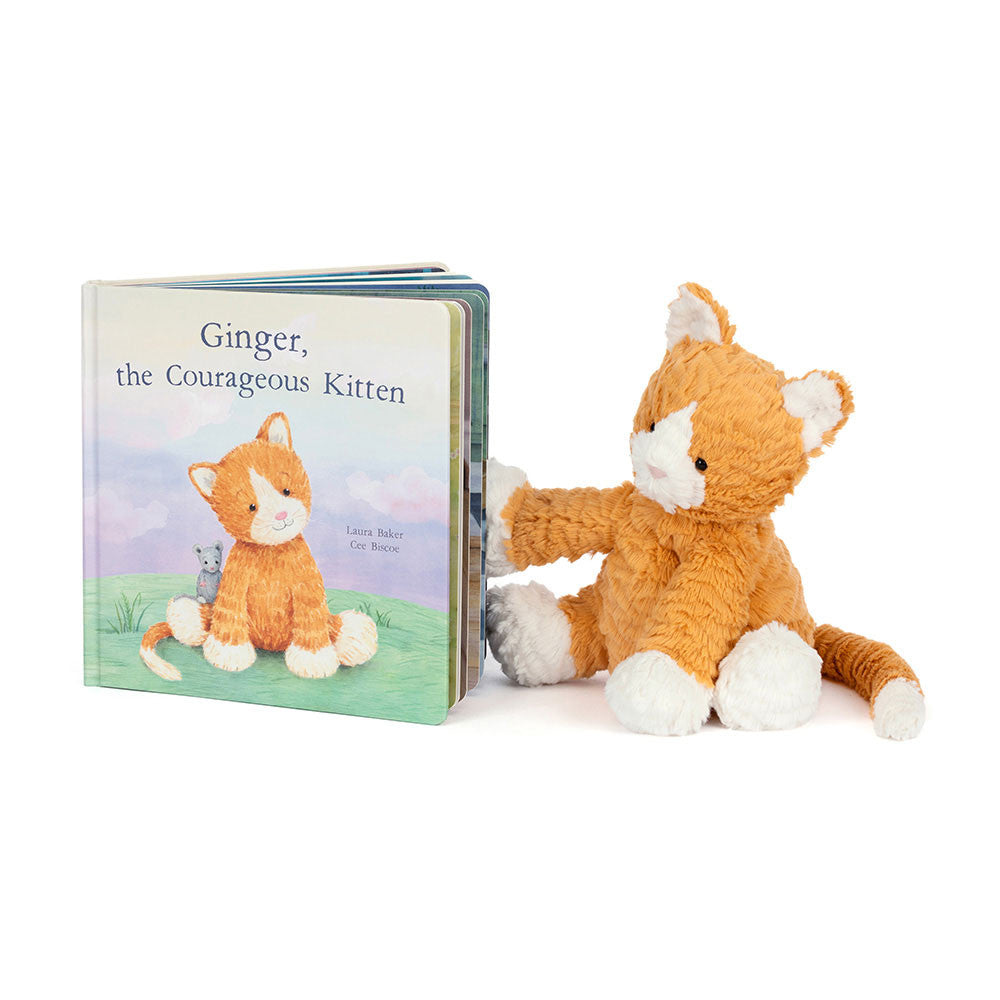 Ginger, the Courageous Kitten Book and Fuddlewuddle Ginger Cat