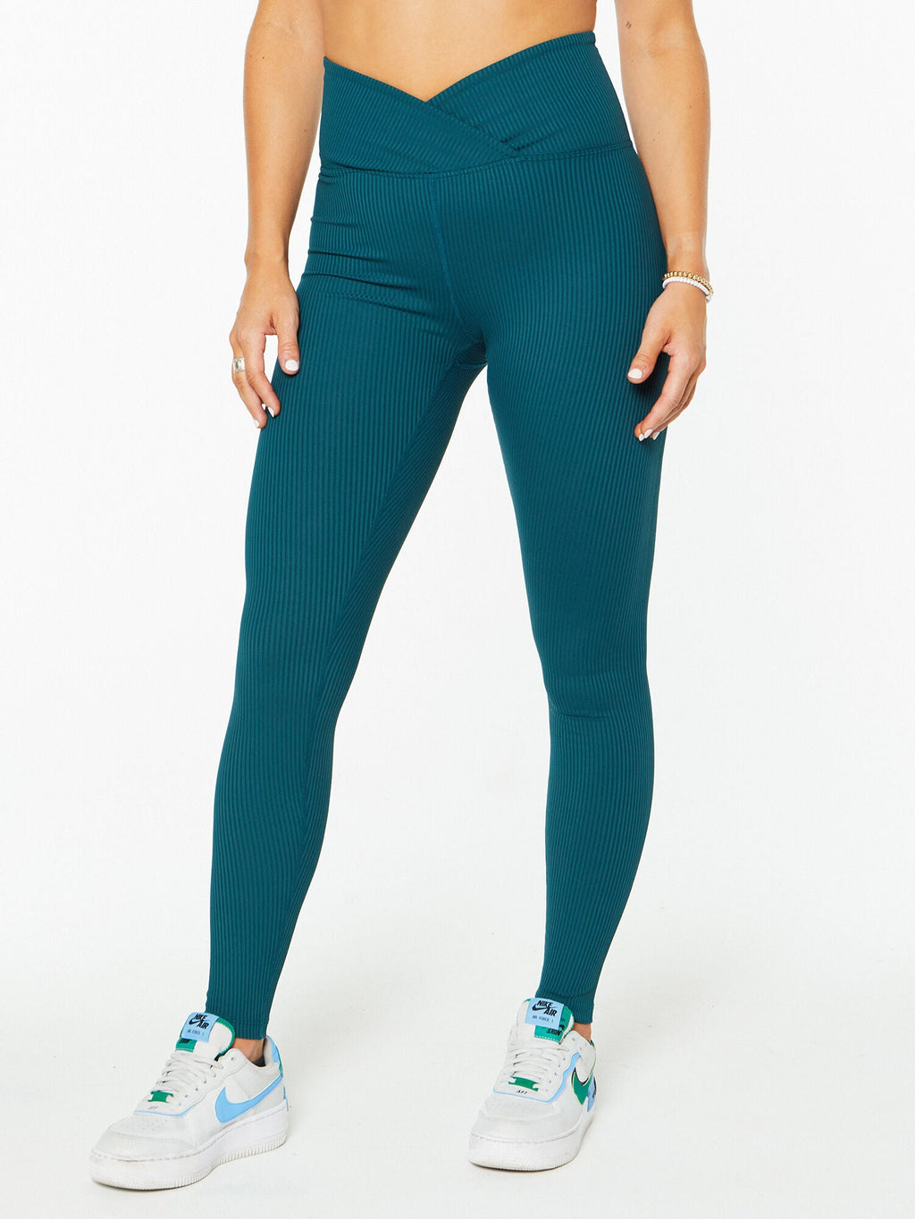 RIBBED VERONICA LEGGING TEAL