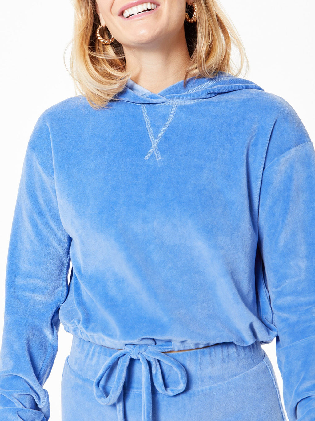VELOUR TRY-OUT HOODIE BLUE