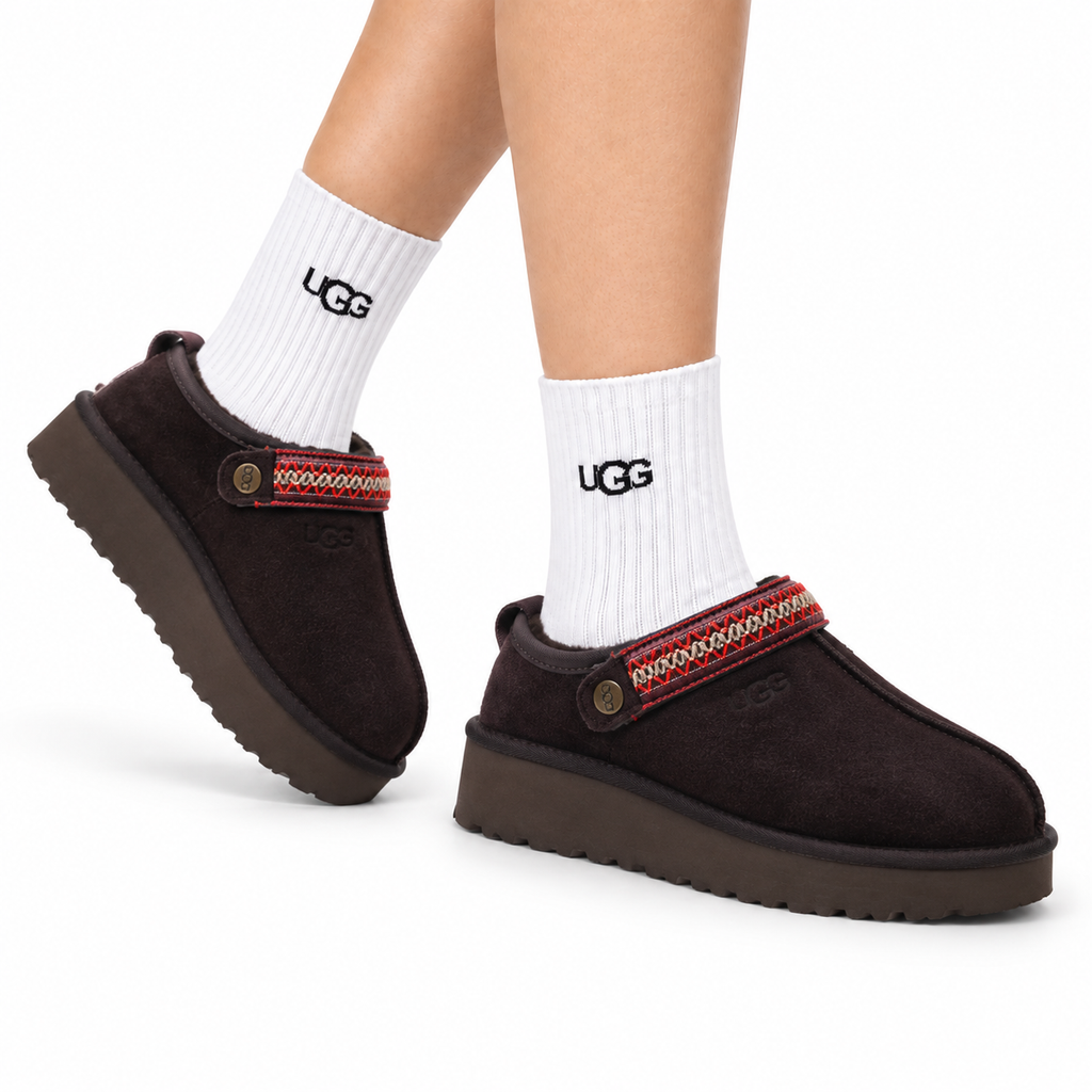 UGG Tazz Shearling Platform Slip-Ons