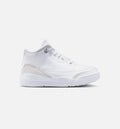 Air Jordan 3 Retro "White and Silver" Little Kids' Shoe – White/Metallic Silver