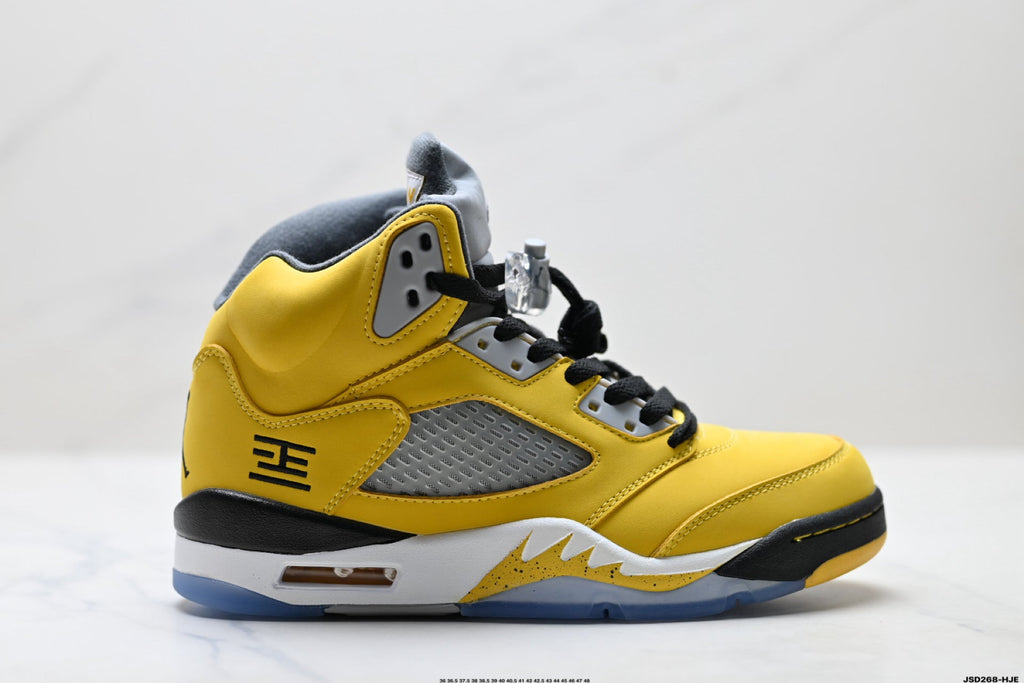 Air Jordan 5 Retro University Gold Black Sneakers