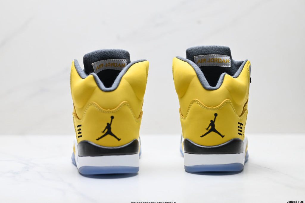 Air Jordan 5 Retro University Gold Black Sneakers
