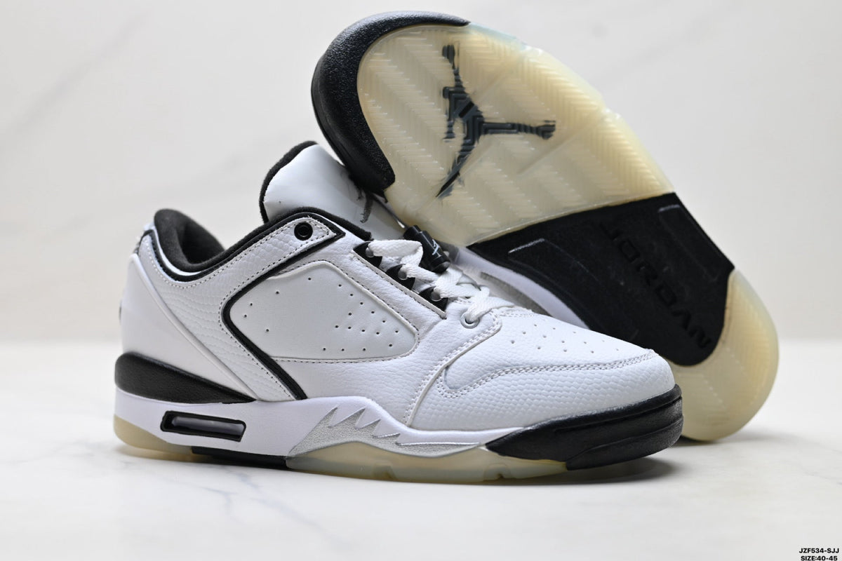 Air Jordan 5 Low White Black Sneakers