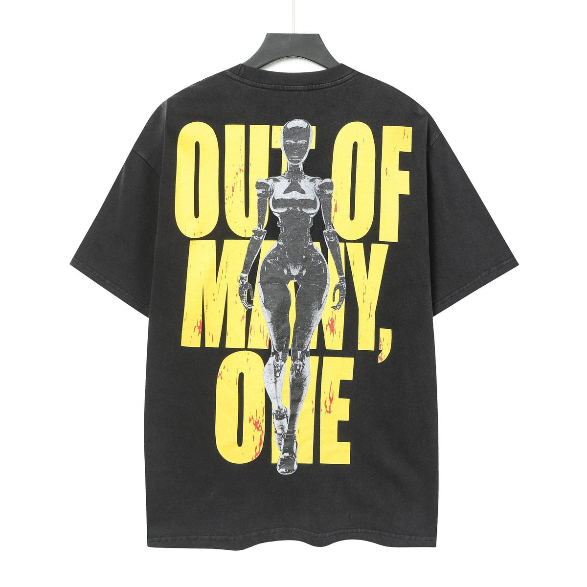 Godspeed Out of Many One Washed Black Graphic T-Shirt