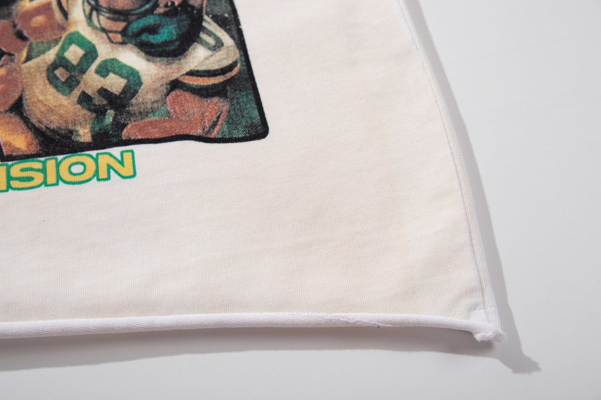 MAJESTIK Bulldog Football Graphic Short-Sleeve T-Shirt - White