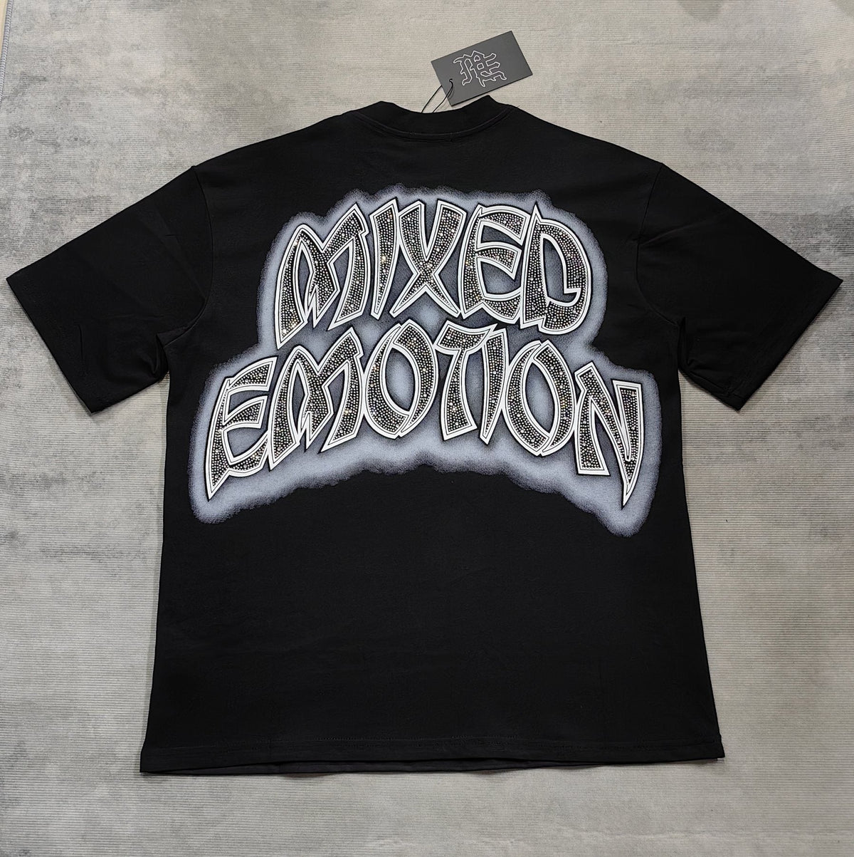 MIXED EMOTION Cherub Rhinestone Graphic T-Shirt