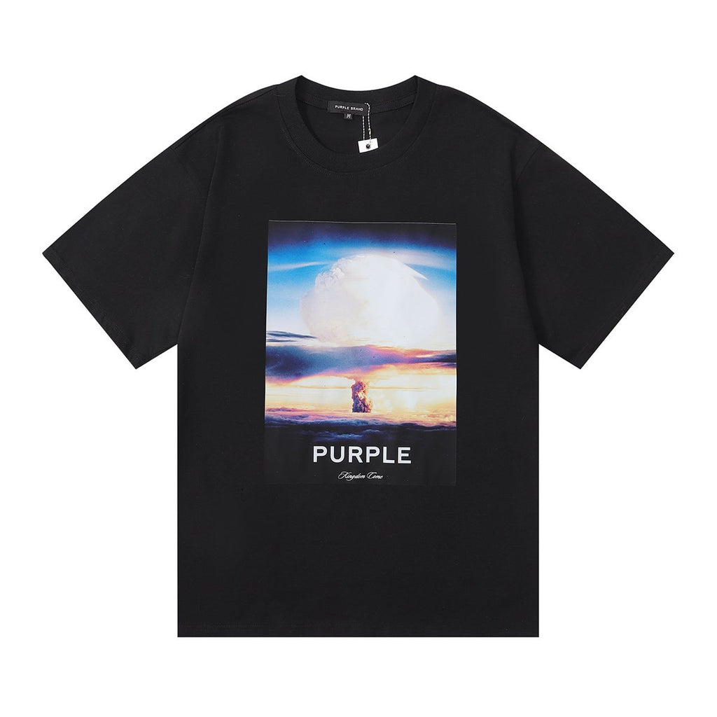 Purple Brand Mushroom Cloud Graphic T-Shirt