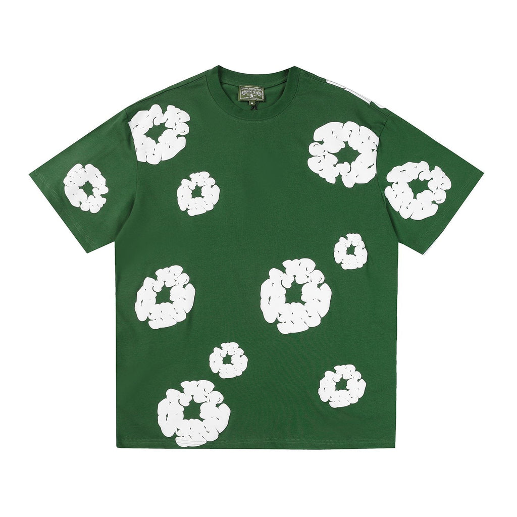 DENIM TEARS All-Over White Flower Print T-Shirt