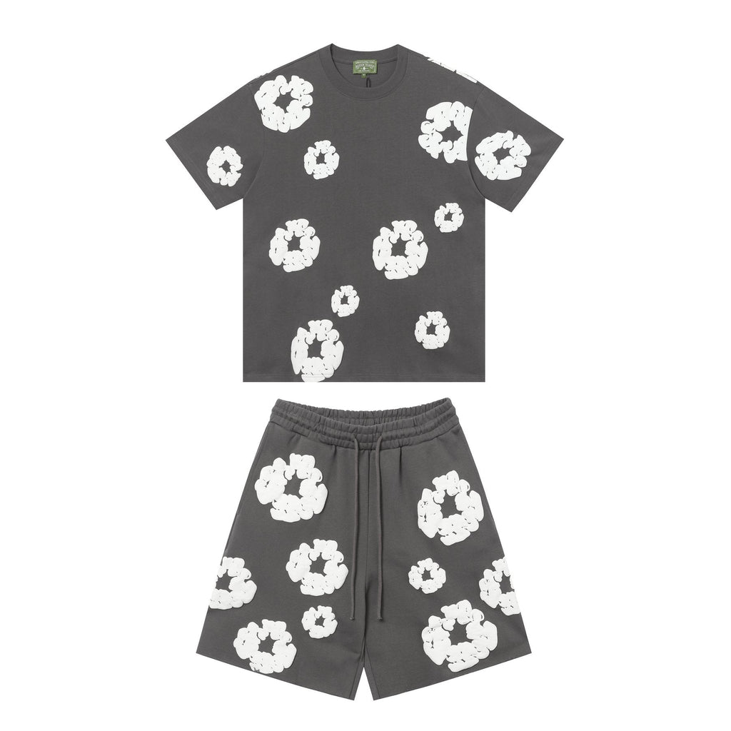 DENIM TEARS Cotton Wreath Graphic Short-Sleeve Set