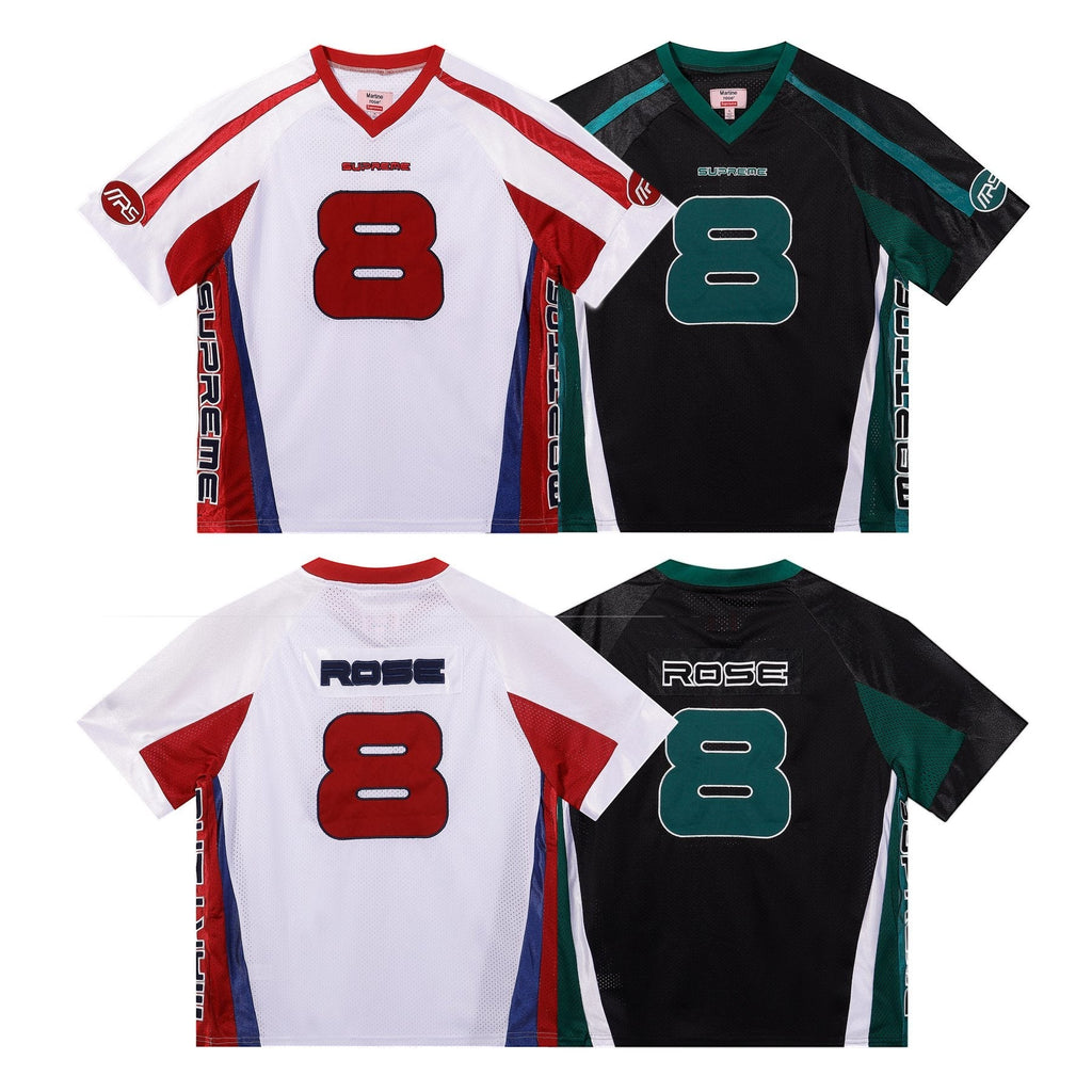 Supreme Number 8 Mesh Football Jersey T-Shirt