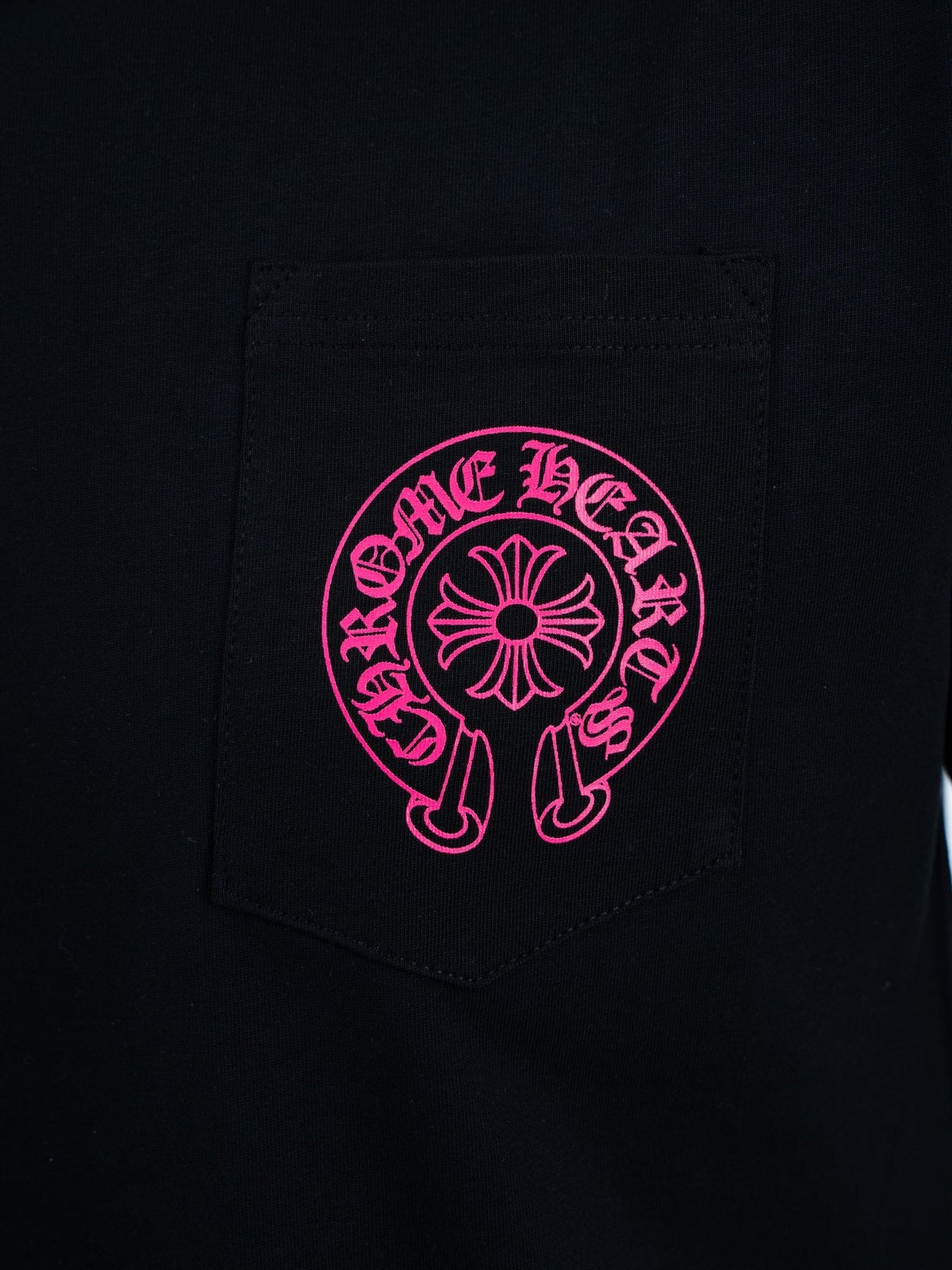 Chrome Hearts Pink Back Graphic Pocket T-Shirt