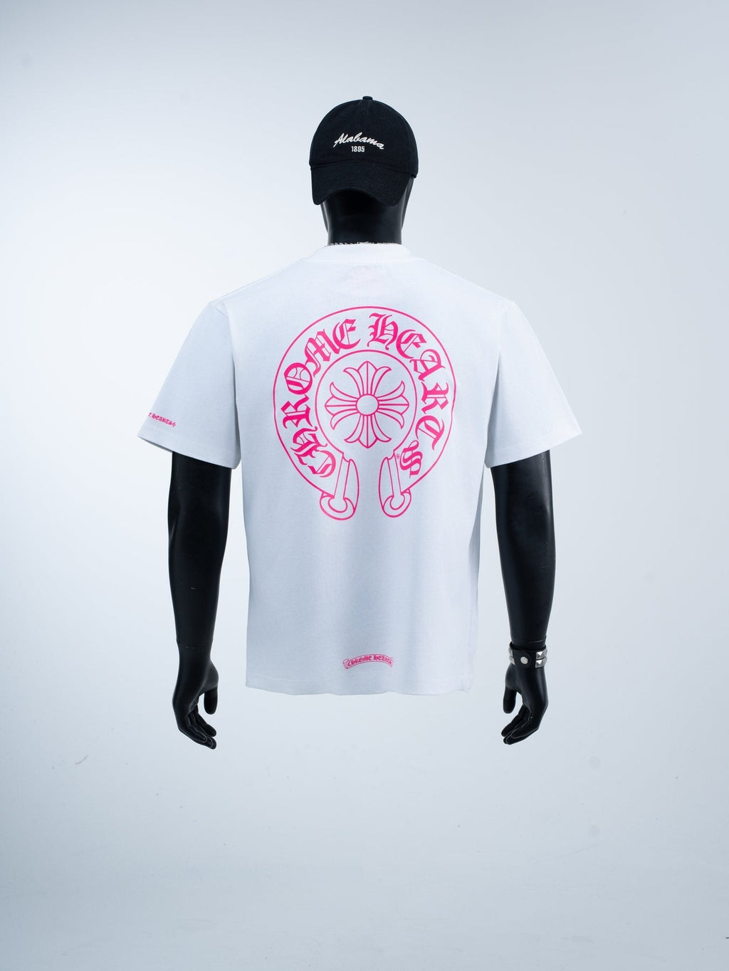 Chrome Hearts Pink Back Graphic Pocket T-Shirt