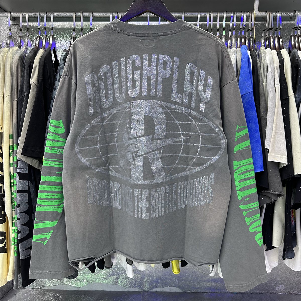 Rough Play Thug Life Skeleton Graphic Long-Sleeve T-Shirt