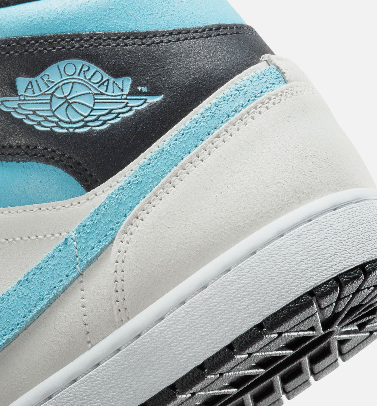 Air Jordan 1 Mid SE Men's Lifestyle Sneakers - Summit White/Blue Chill/Black
