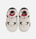 Air Jordan 4 Retro Flight Club Infant/Toddler Lifestyle Shoe – Sail/Black/University Red
